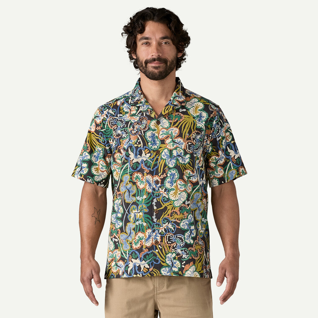 Tidal Threads Camp Shirt- Undersea/Ink Black