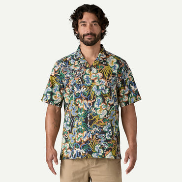 Tidal Threads Camp Shirt- Undersea/Ink Black