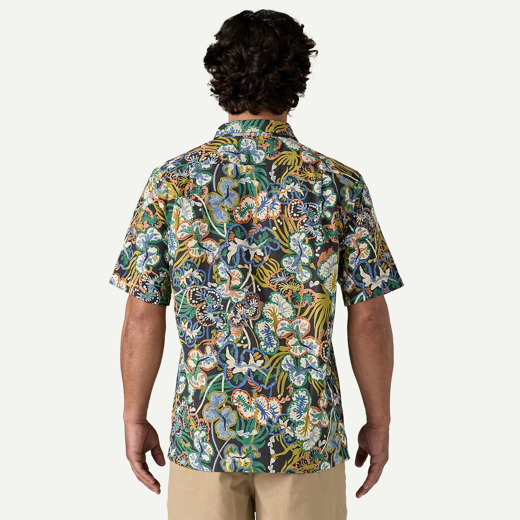 Tidal Threads Camp Shirt- Undersea/Ink Black