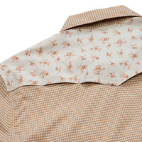 H Bar B Tech Long Sleeve Shirt- Rancher Floral Brown Rice