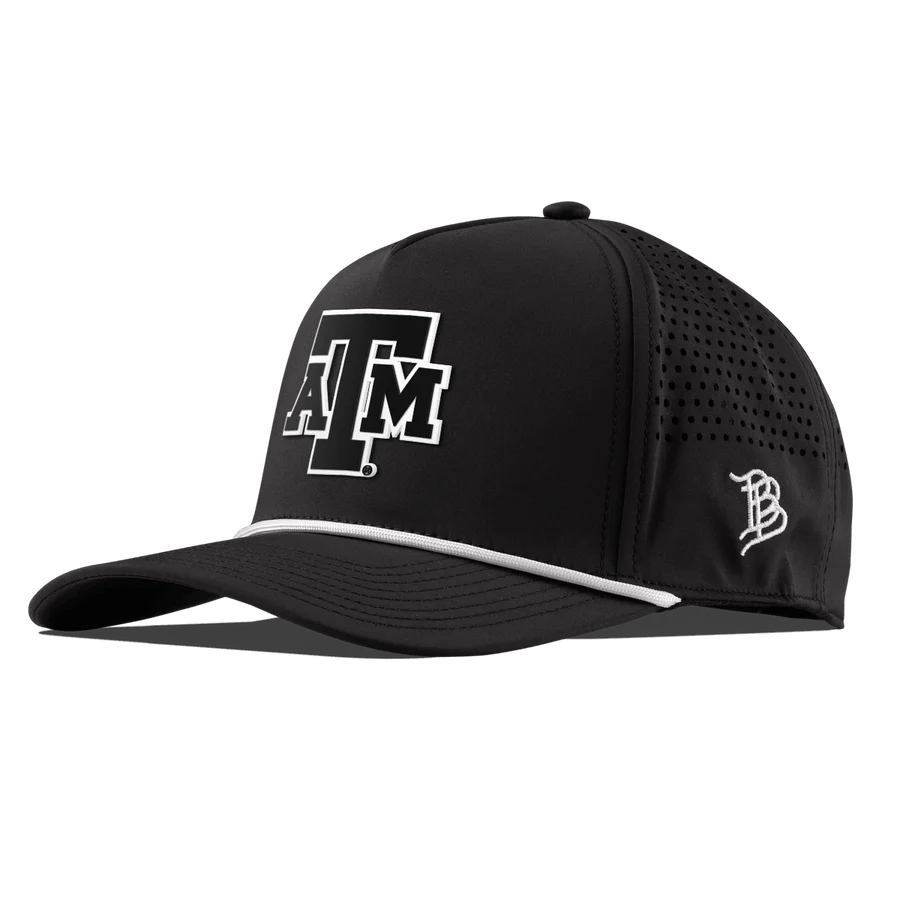 Texas A&M University Curved 5 Panel Rope Hat - Black