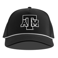 Texas A&M University Curved 5 Panel Rope Hat - Black