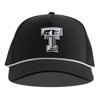 Texas Tech University Curved 5 Panel Rope Hat - Black