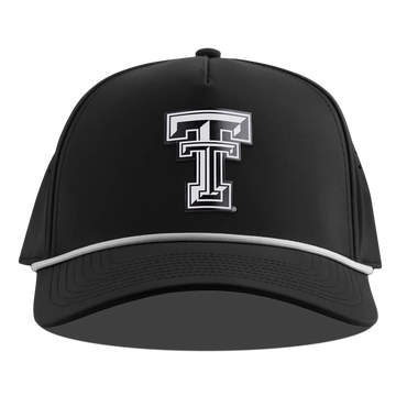 Texas Tech University Curved 5 Panel Rope Hat - Black