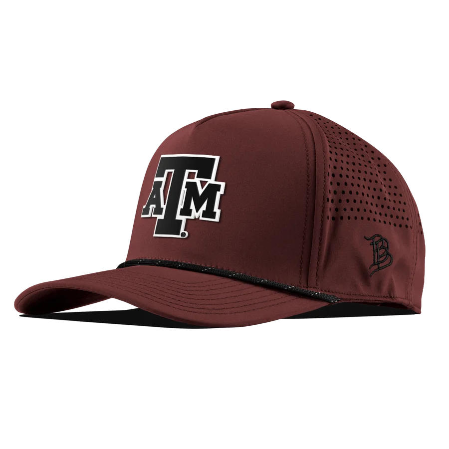 Texas A&M University Curved 5 Panel Rope Hat - Maroon