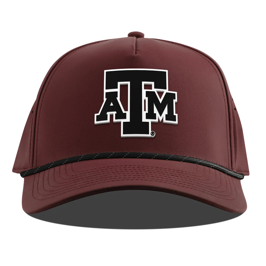 Texas A&M University Curved 5 Panel Rope Hat - Maroon