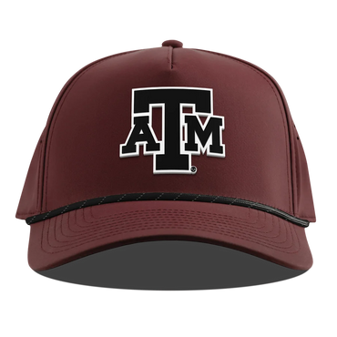 Texas A&M University Curved 5 Panel Rope Hat - Maroon