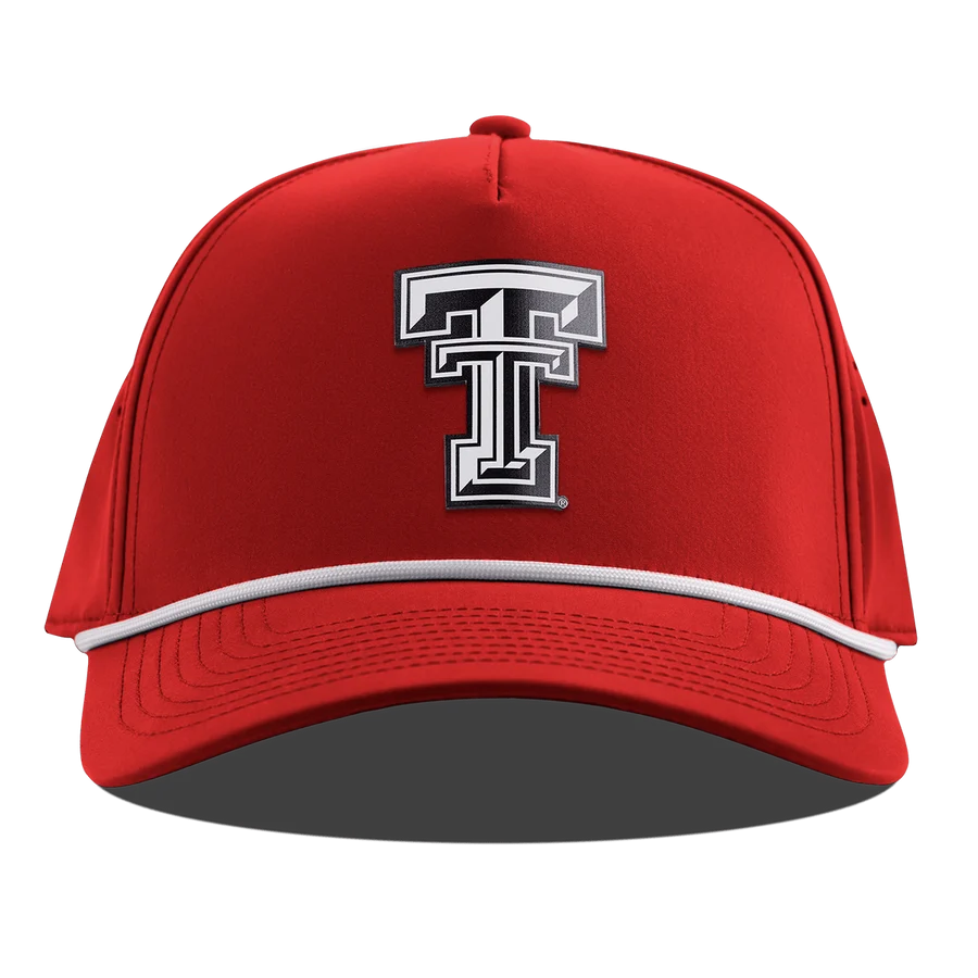Texas Tech University Curved 5 Panel Rope Hat - Red