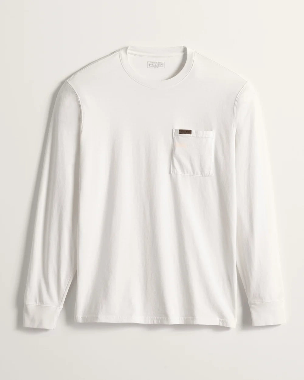 Deschutes Long Sleeve Pocket T-Shirt- White Heather