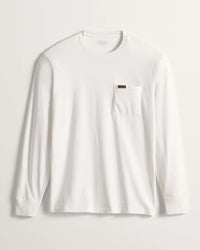 Deschutes Long Sleeve Pocket T-Shirt- White Heather