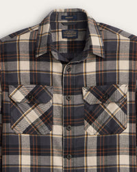 Burnside Flannel Shirt- Natural/Charcoal Plaid
