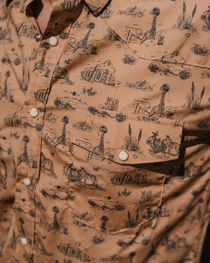 Signature Pearl Snap Shirt- West Texas Toile