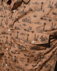 Signature Pearl Snap Shirt- West Texas Toile
