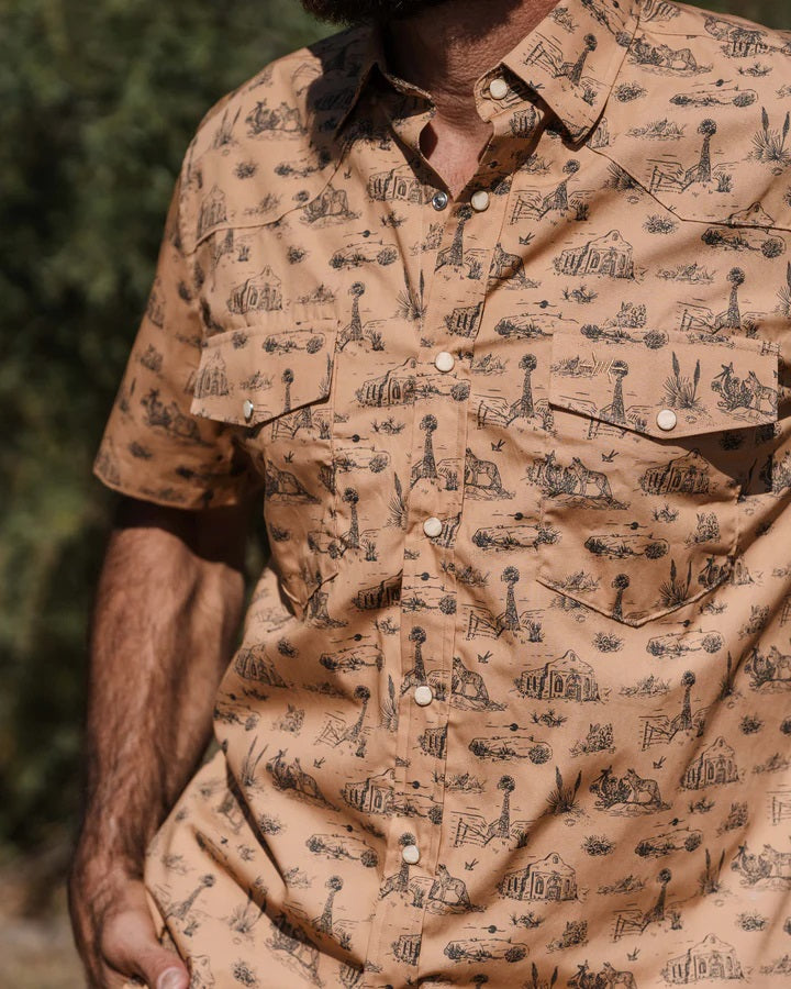 Signature Pearl Snap Shirt- West Texas Toile