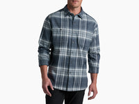 Fugitive Flannel Shirt- Steel Blue