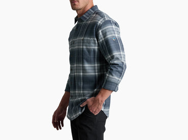 Fugitive Flannel Shirt- Steel Blue