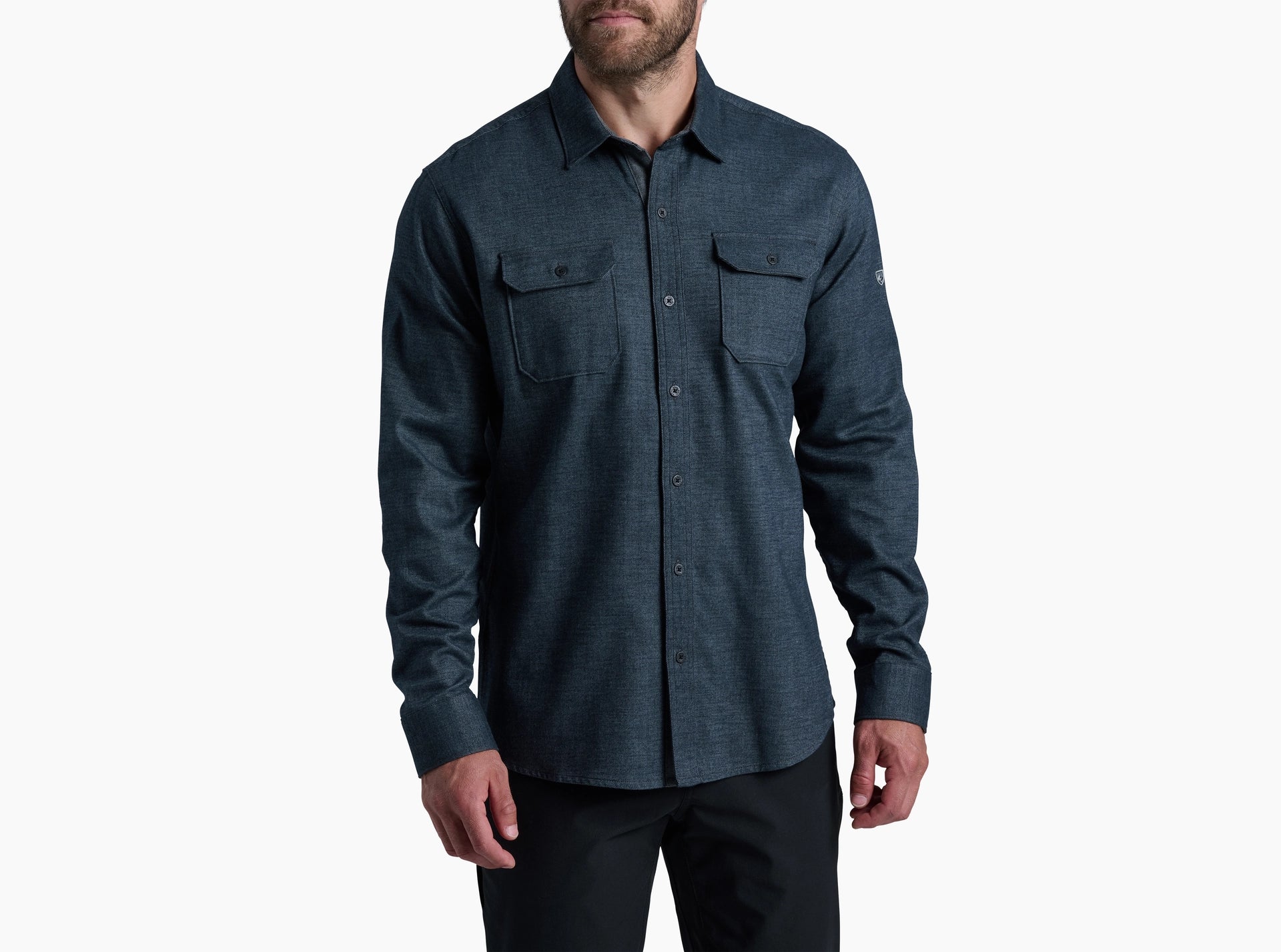 Descendr Flannel Shirt- Deep Abyss