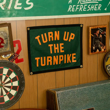 Turn Up the Turnpike Camp Flag