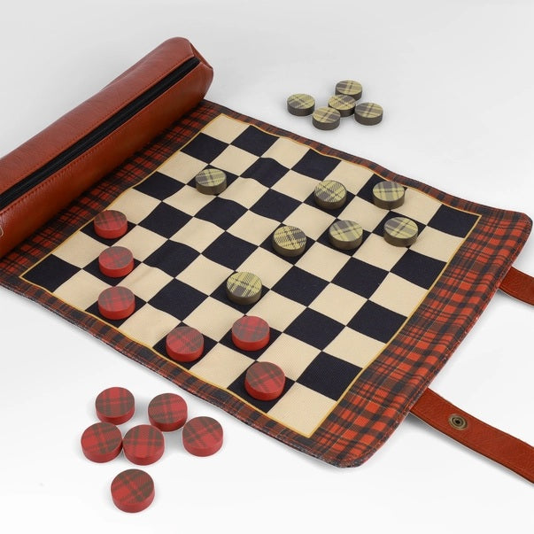 Pendleton Chess & Checkers Set -Red/Black Check
