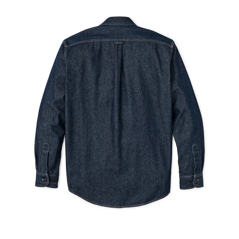 Denim Guide Long Sleeve Shirt- Rinse Indigo
