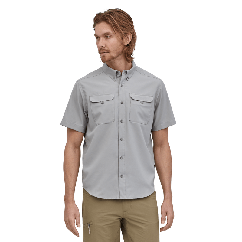 Self-Guided UPF Short Sleeve Hike Shirt-Salt Grey