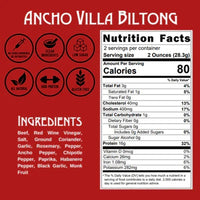 Ancho Villa Biltong Beef Jerky