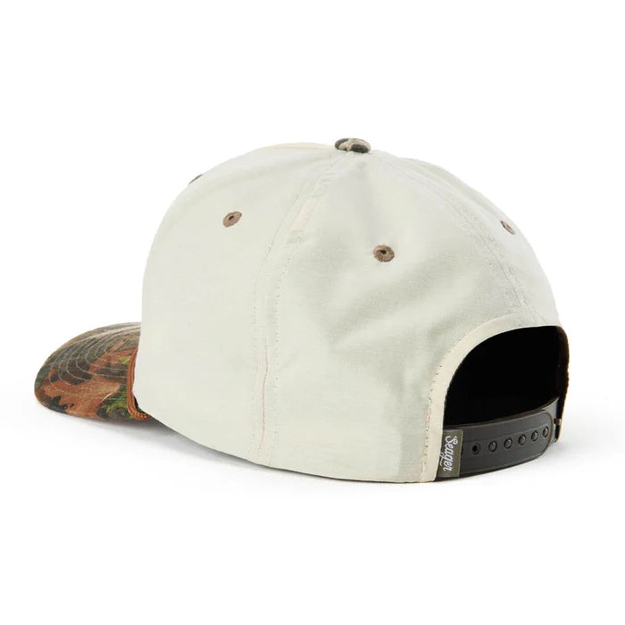 Branded Snapback- Cream/Camo