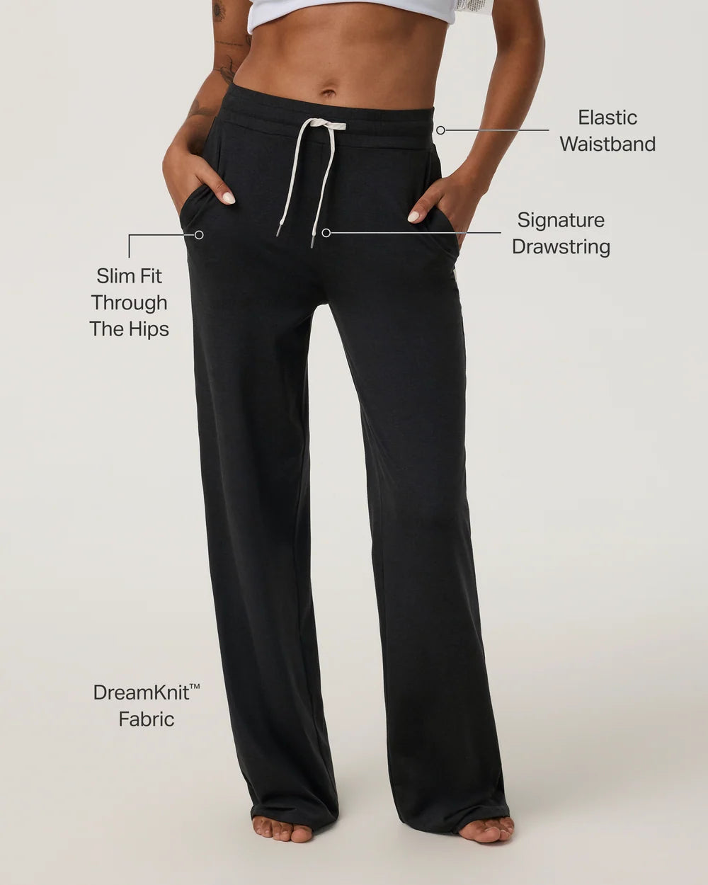 Women's Halo Essential Wideleg - Black Heather