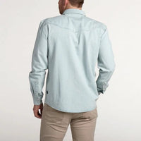 Dust Up Denim Snapshirt- Garth Light Wash