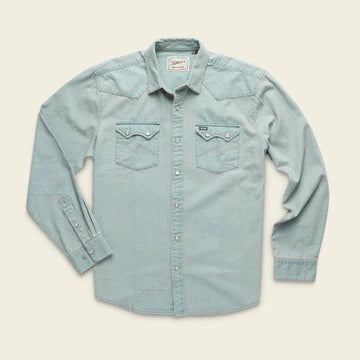 Dust Up Denim Snapshirt- Garth Light Wash