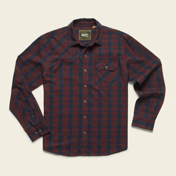 Harkers Flannel: Barrett Plaid- Burgundy