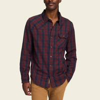 Harkers Flannel: Barrett Plaid- Burgundy