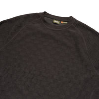 Eleos Fleece Crewneck - Grids Antique Black