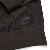 Eleos Fleece Crewneck - Grids Antique Black