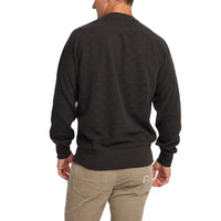 Eleos Fleece Crewneck - Grids Antique Black