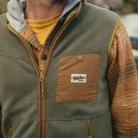Free Range Fleece Vest- Oregano