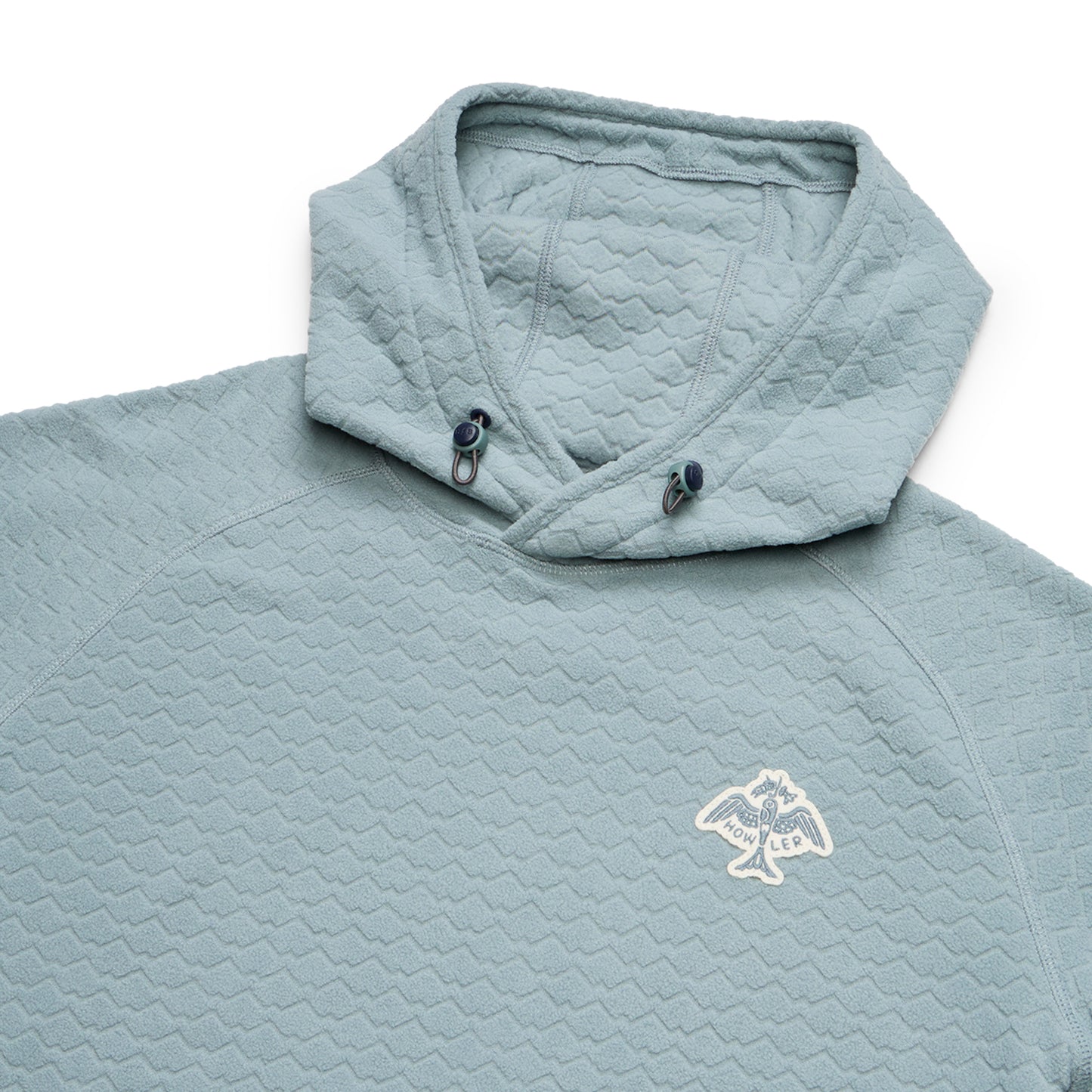 Palo Duro Fleece Hoodie- Mountain Grid Iron Blue