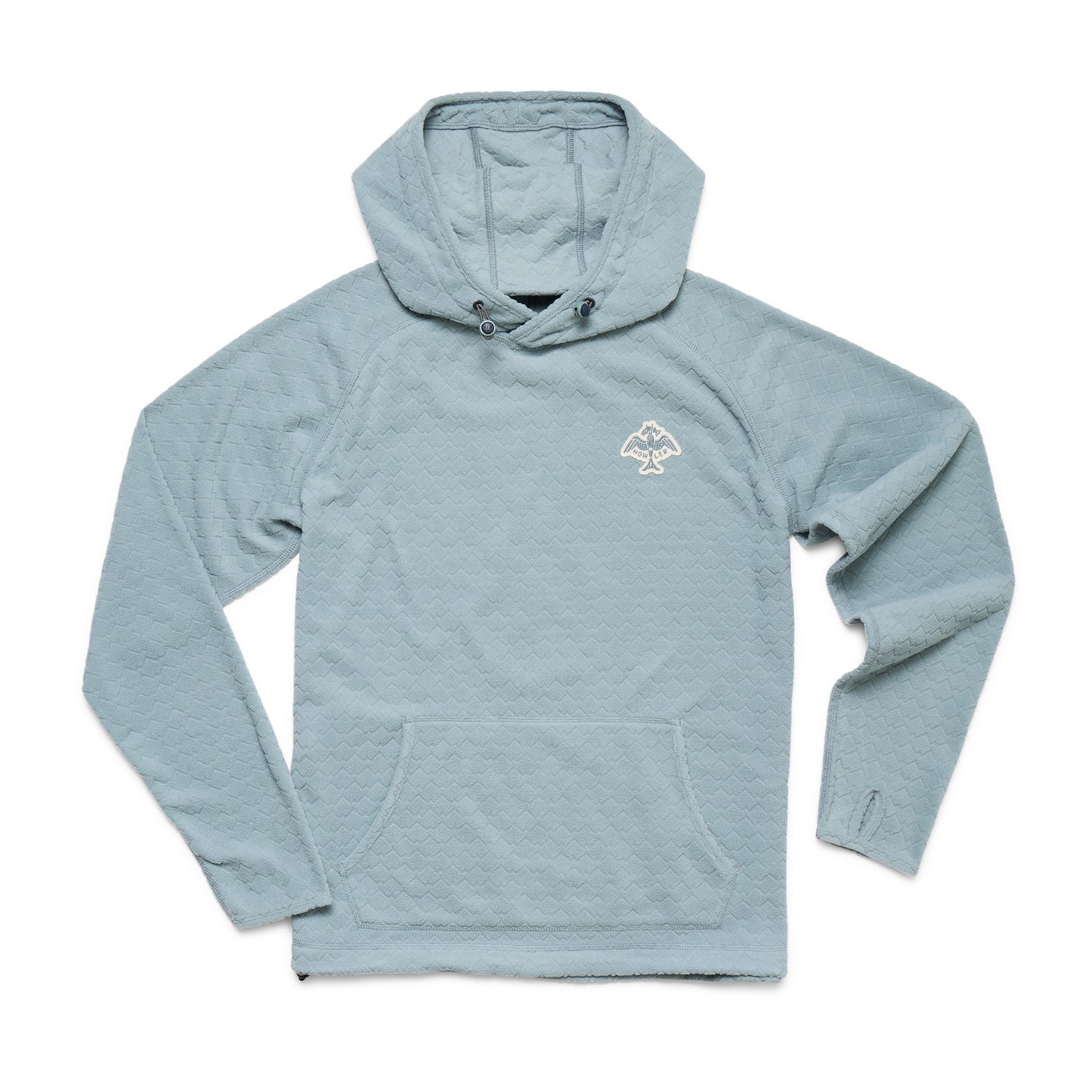 Palo Duro Fleece Hoodie- Mountain Grid Iron Blue