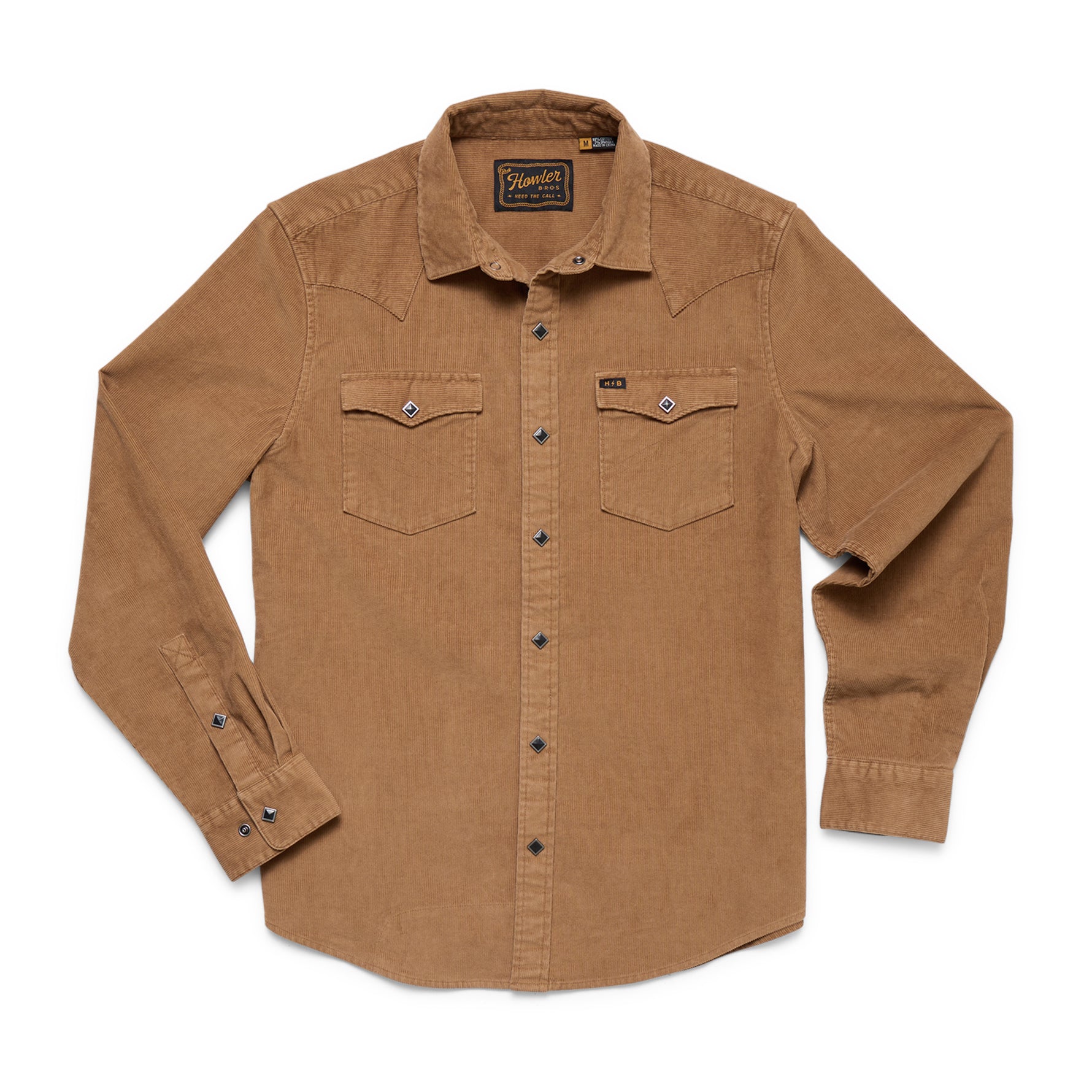 Banning Corduroy Snapshirt- Duck Brown