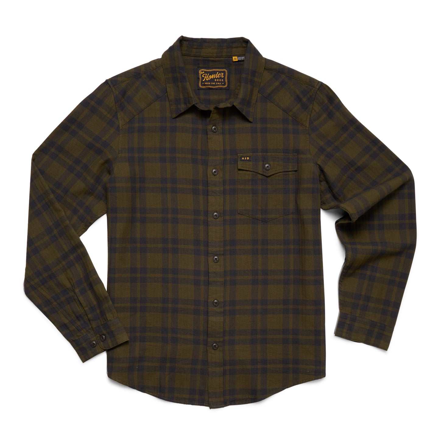 La Grange Lightweight Flannel- Cohen Plaid Dark Olive