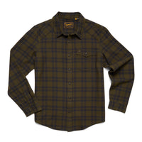 La Grange Lightweight Flannel- Cohen Plaid Dark Olive