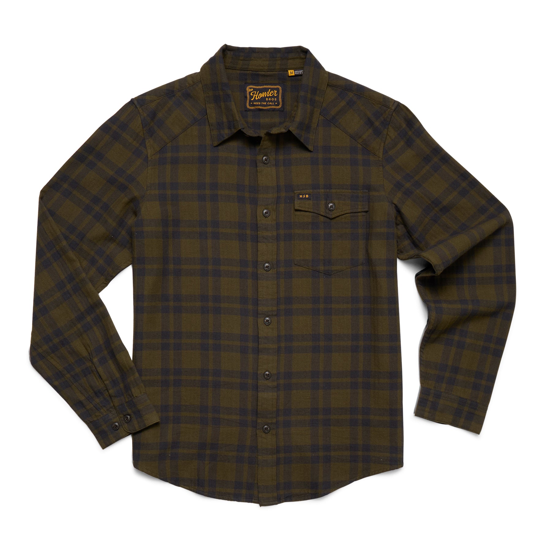 La Grange Lightweight Flannel- Cohen Plaid Dark Olive