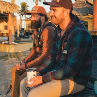 Salvo Hooded Blanket Flannel- Mesa Plaid/Midnight