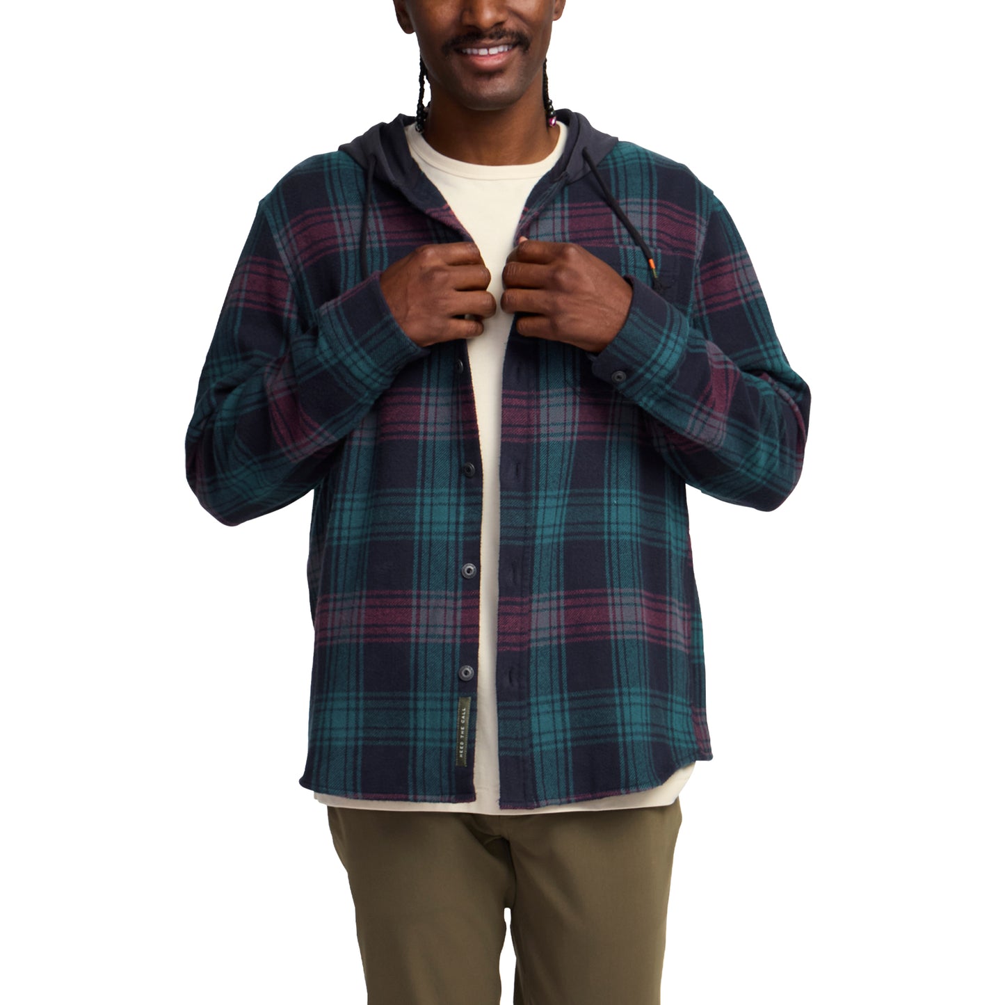 Salvo Hooded Blanket Flannel- Mesa Plaid/Midnight