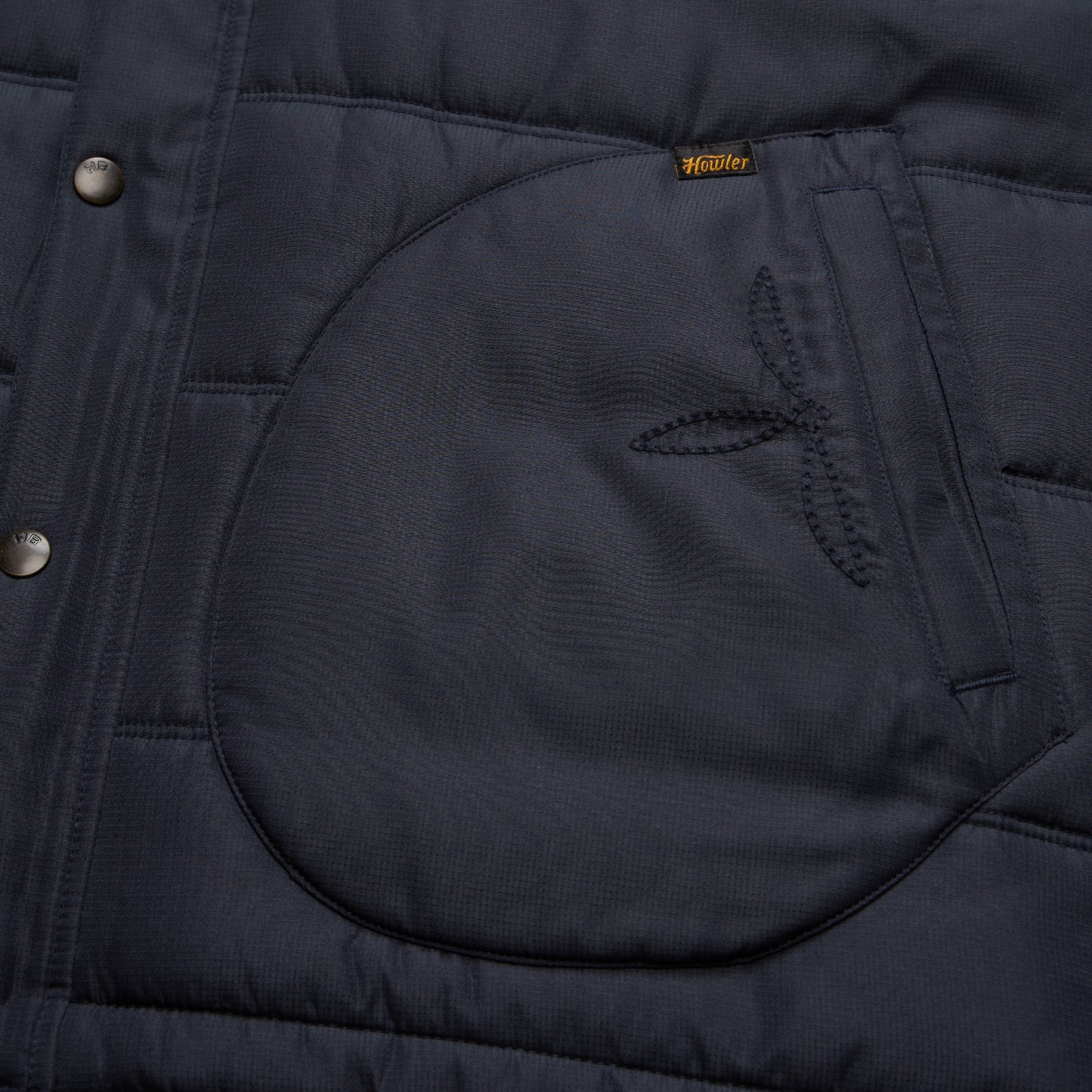 Rounder Quilted Jacket- Dark Blue/Duck Brown