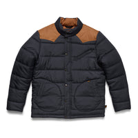 Rounder Quilted Jacket- Dark Blue/Duck Brown