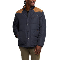 Rounder Quilted Jacket- Dark Blue/Duck Brown