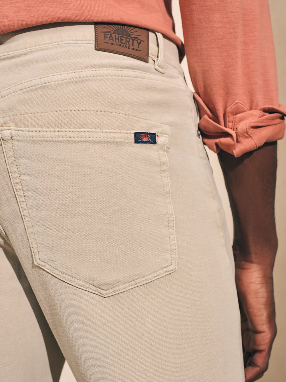 Stretch Terry 5 Pocket Pant- Stone