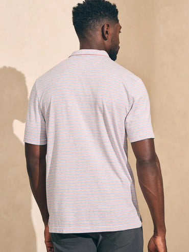 Movement Short Sleeve Polo - Horizon Line Stripe