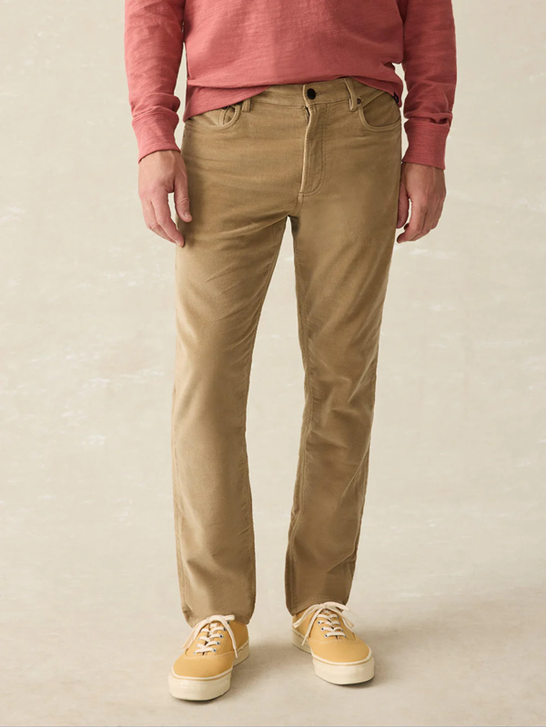 Stretch Terry Corduroy 5 Pocket Pant-Barley